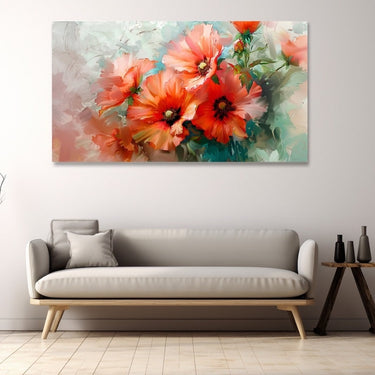 Red Flower Abstract Painting